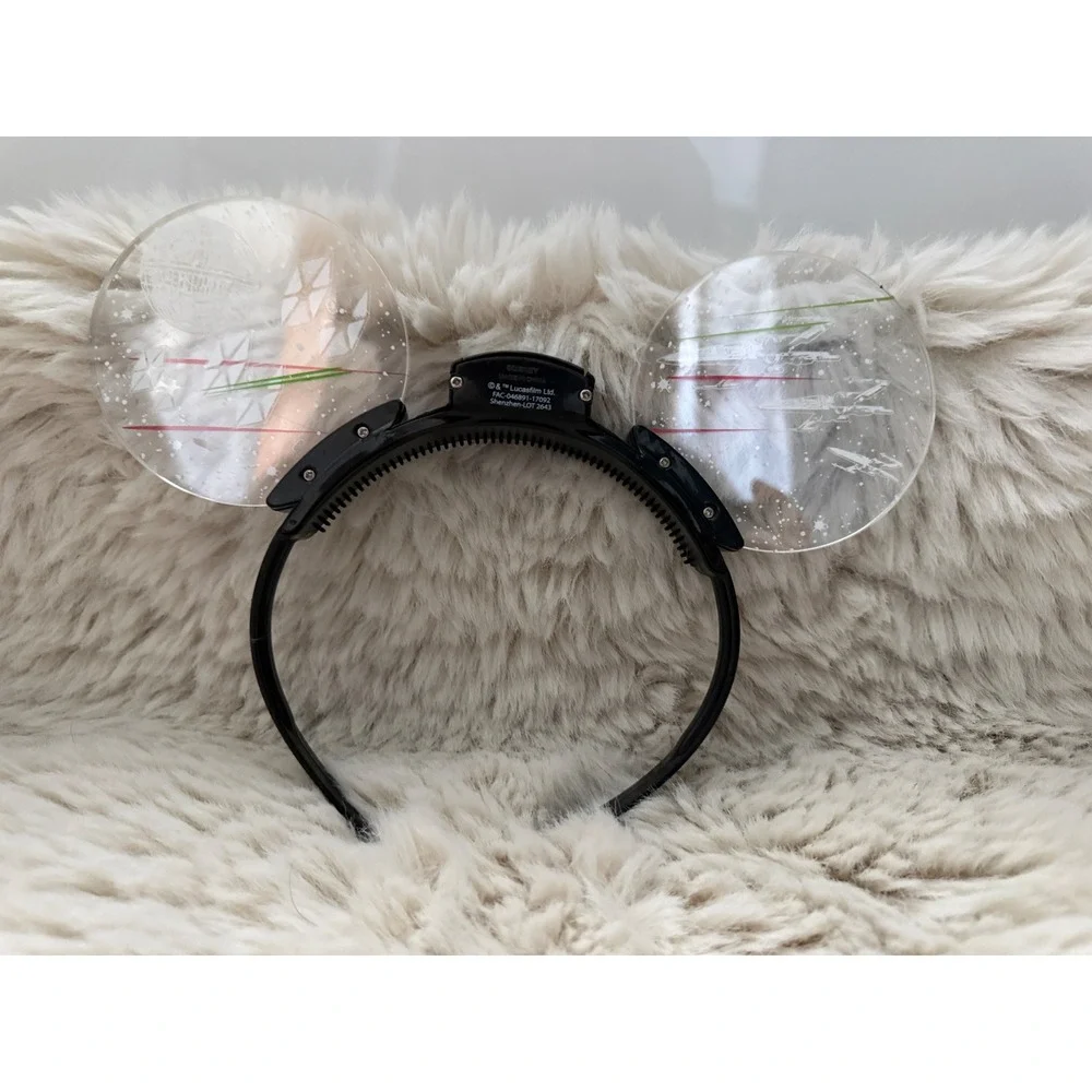 Disney Parks Star Wars Light Up Mickey Ears Headband Death Star X-Wing TIE